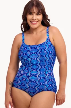 Women Funkita Blue Viper Scoop Neck One Piece