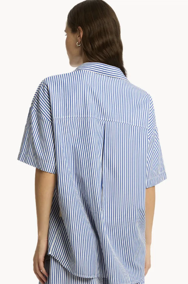 Women Sea Level Boathouse Aloha Shirt