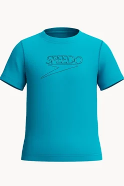 BOY Speedo Boys Classic Logo Short Sleeve Suntop