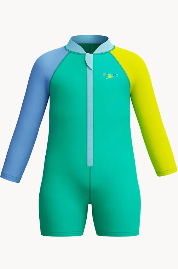 BOY Speedo Boys Long Sleeve Zip Sunsuit