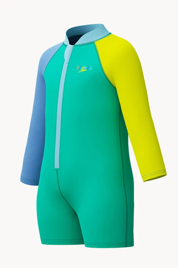 BOY Speedo Boys Long Sleeve Zip Sunsuit
