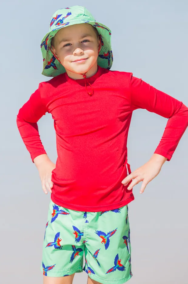 BOY Babes In The Shade Boys Macaw Boardshort