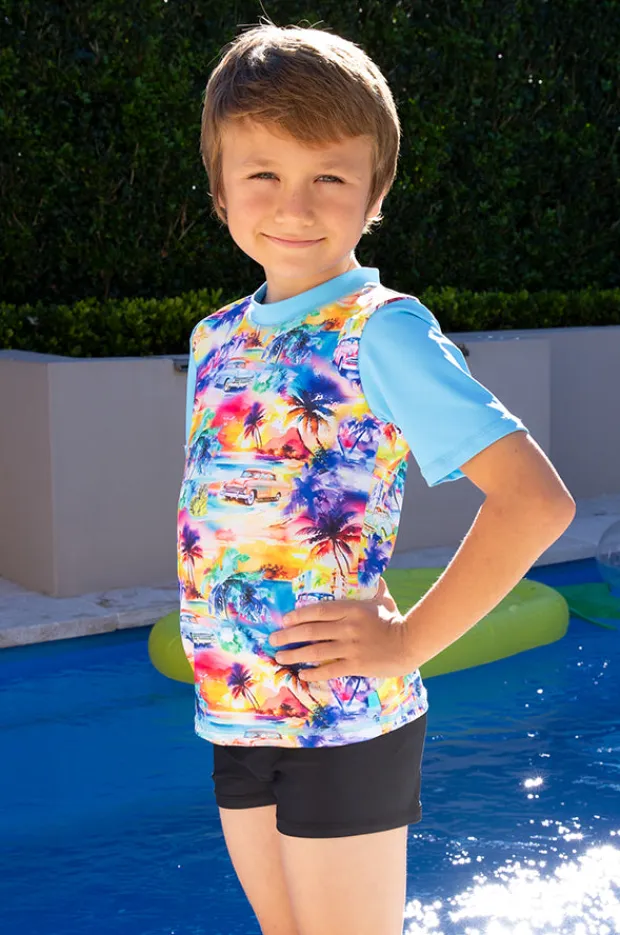 BOY Salty Ink Boys Miami Beach Suntop Set