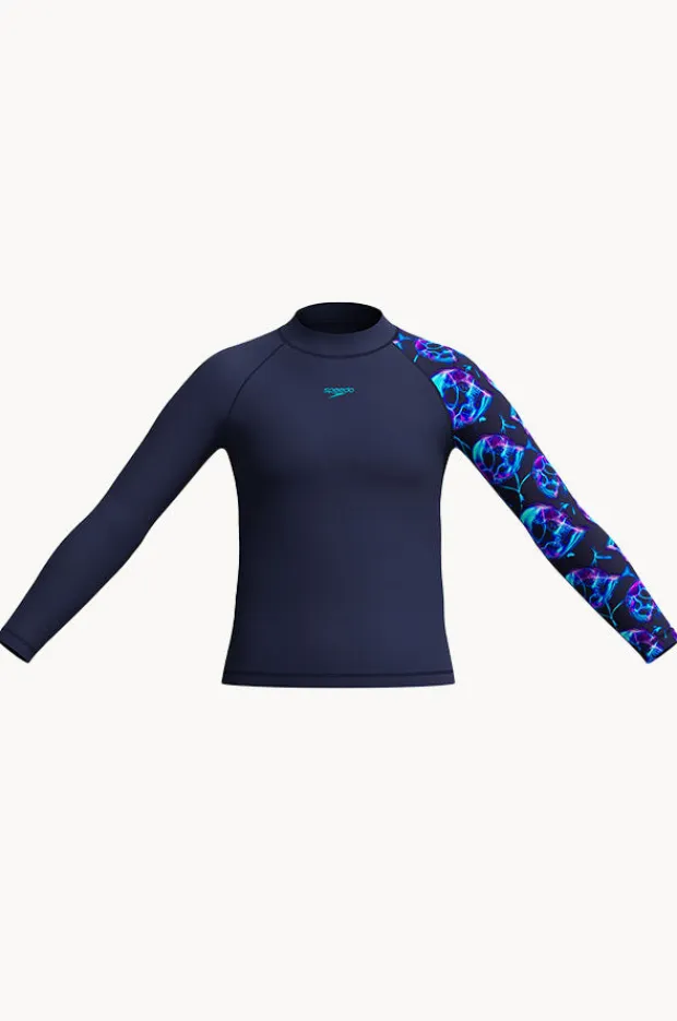 BOY Speedo Boys Print Long Sleeve Suntop