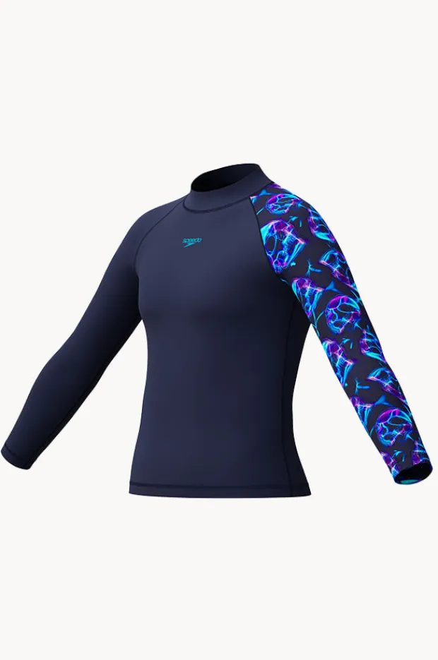 BOY Speedo Boys Print Long Sleeve Suntop