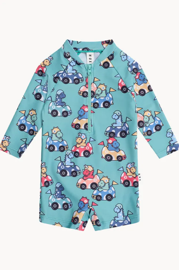 BOY Huxbaby Boys Racer Dino Sunsuit