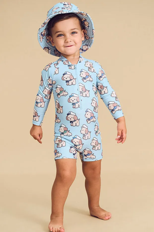 BOY Huxbaby Boys Sailor Pup Sunsuit
