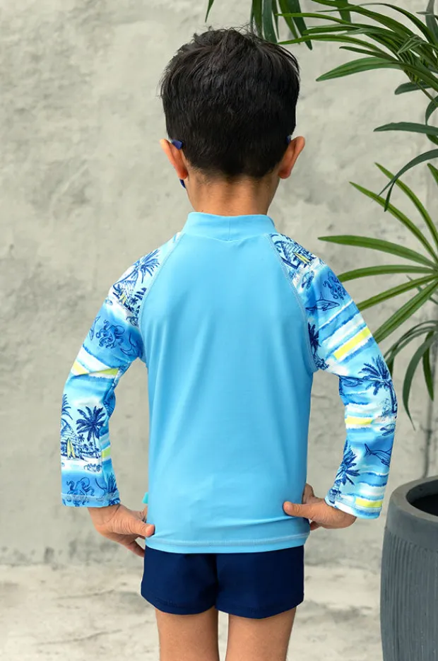 BOY Salty Ink Boys Shipwrecked Long Sleeve Suntop Set
