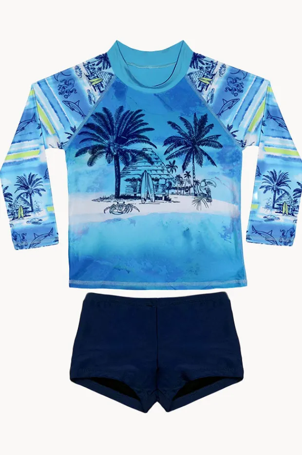 BOY Salty Ink Boys Shipwrecked Long Sleeve Suntop Set