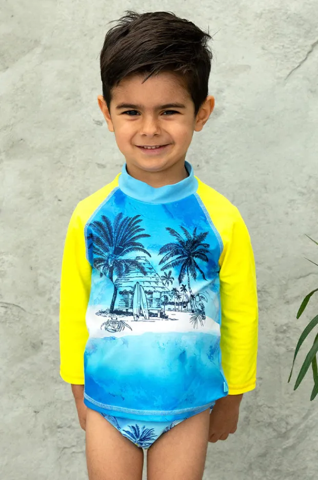 BOY Salty Ink Boys Shipwrecked Long Sleeve Suntop