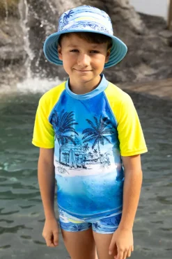 BOY Salty Ink Boys Shipwrecked Reversible Sunhat