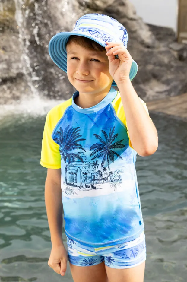 BOY Salty Ink Boys Shipwrecked Reversible Sunhat