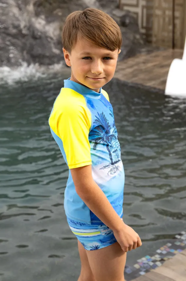 BOY Salty Ink Boys Shipwrecked Short Sleeve Suntop