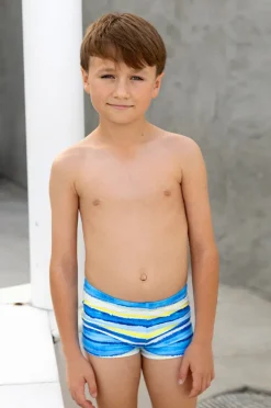 BOY Salty Ink Boys Shipwrecked Stripe Euroleg Trunk
