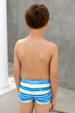 BOY Salty Ink Boys Shipwrecked Stripe Euroleg Trunk