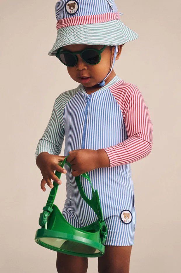 BOY Huxbaby Boys Spliced Stripe Sunsuit