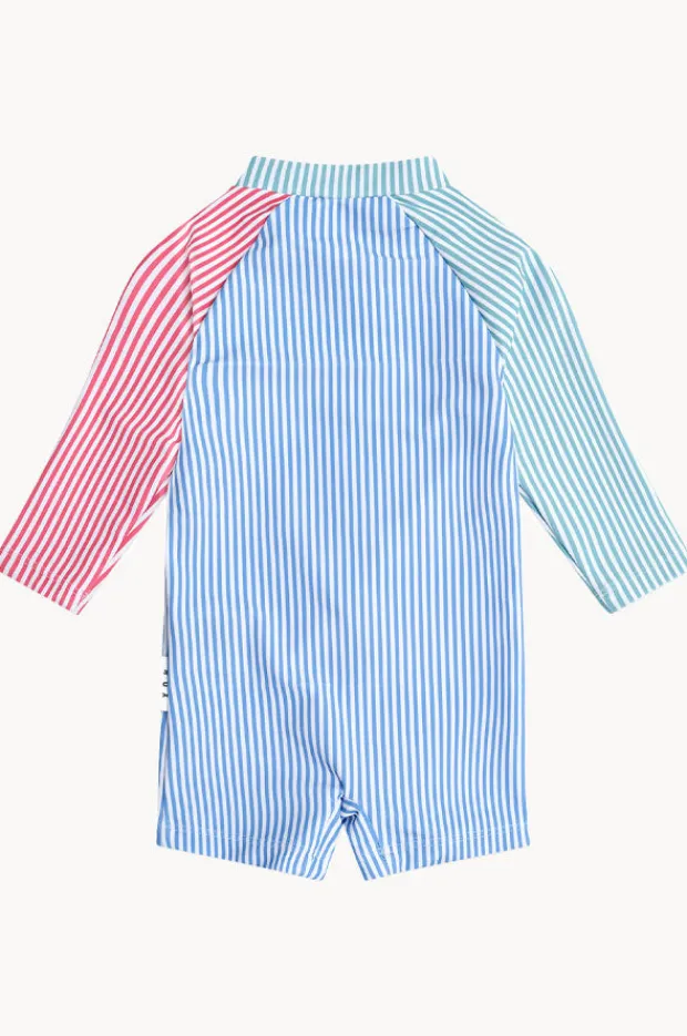 BOY Huxbaby Boys Spliced Stripe Sunsuit