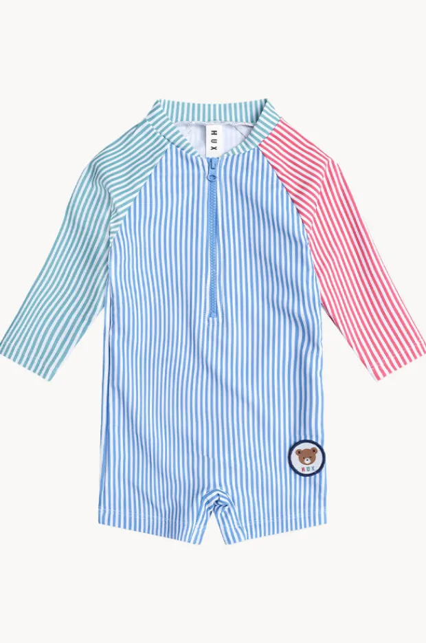 BOY Huxbaby Boys Spliced Stripe Sunsuit