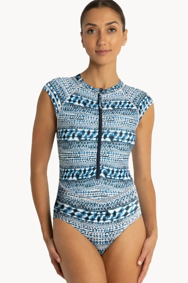 Women Sunseeker Byron Bay Seasport Cap Sleeve Sunsuit