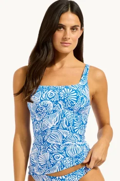 Women Seafolly C Shells Square Neck Tankini Separate
