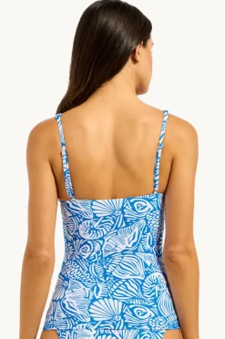 Women Seafolly C Shells Square Neck Tankini Separate