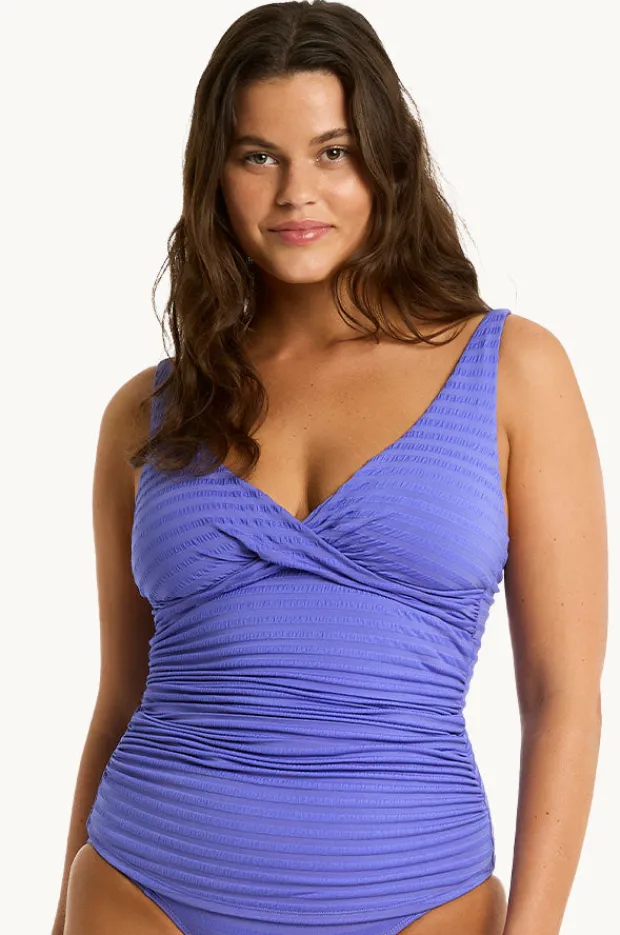 Women Sea Level Capri Cross Front Tankini Separate