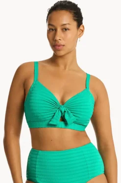 Women Sea Level Capri DD/E Cup Tie Front Bralette
