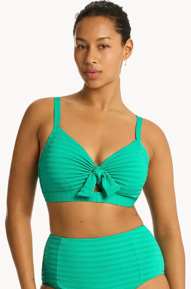 Women Sea Level Capri DD/E Cup Tie Front Bralette