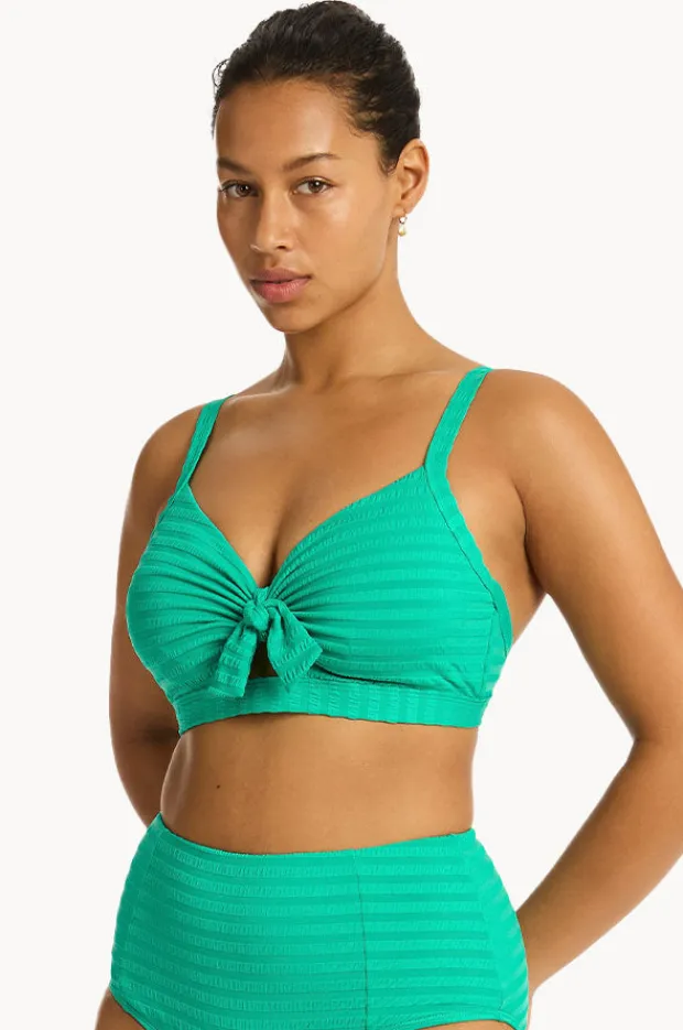 Women Sea Level Capri DD/E Cup Tie Front Bralette