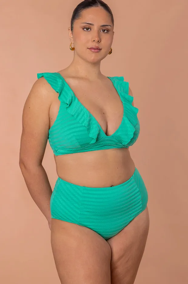 Women Sea Level Capri Frill Bra