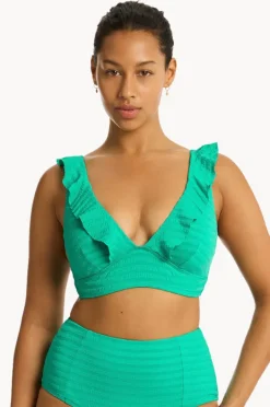 Women Sea Level Capri Frill Bra