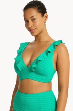 Women Sea Level Capri Frill Bra