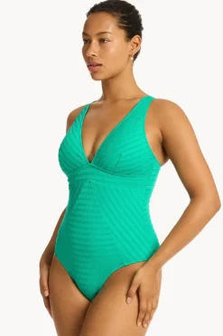 Women Sea Level Capri Panel Line One Piece