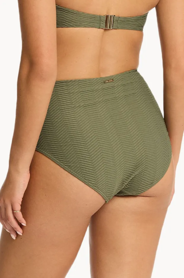 Women Sea Level Caracus Panelled High Waist Pant