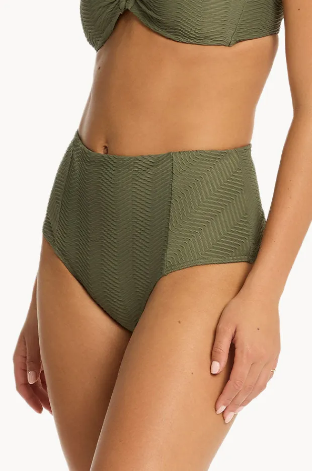 Women Sea Level Caracus Panelled High Waist Pant