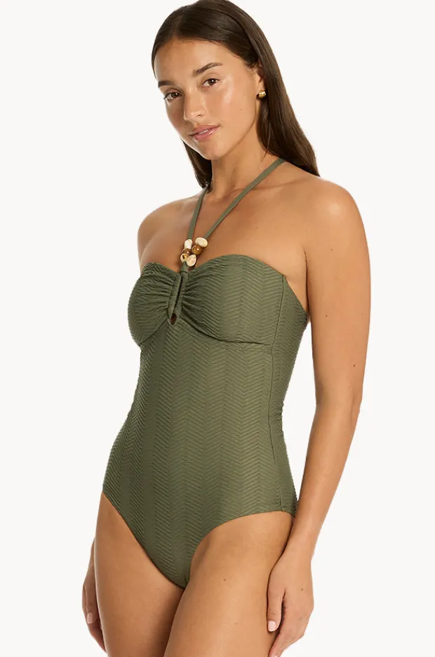 Women Sea Level Caracus Ring Bandeau One Piece