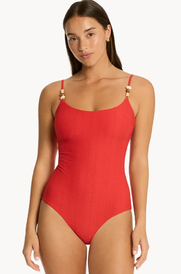 Women Sea Level Caracus Scoop Neck One Piece