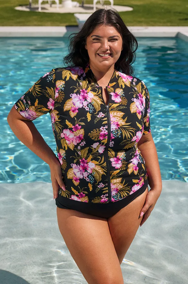 Women Capriosca Caribbean Short Sleeve Suntop