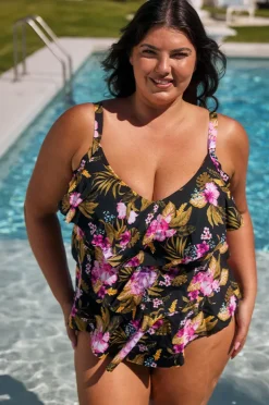 Women Capriosca Caribbean Tiered Frill Tankini Separate