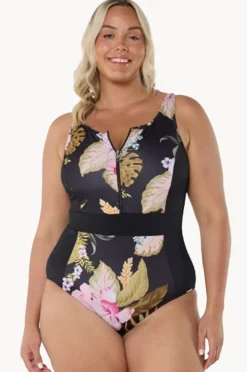 Women Capriosca Caribbean Zip High Neck One Piece