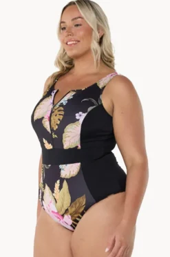 Women Capriosca Caribbean Zip High Neck One Piece