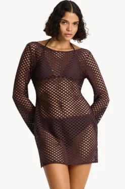 Women Sea Level Castaway Mesh Cover Up