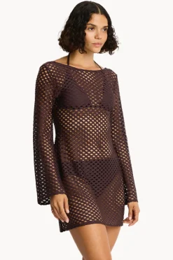 Women Sea Level Castaway Mesh Cover Up