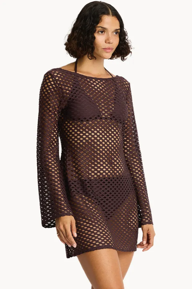 Women Sea Level Castaway Mesh Cover Up