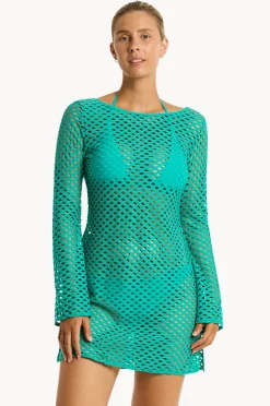 Women Sea Level Castaway Mesh Cover Up