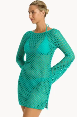 Women Sea Level Castaway Mesh Cover Up