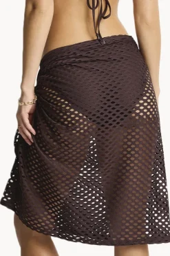 Women Sea Level Castaway Mid Length Mesh Wrap
