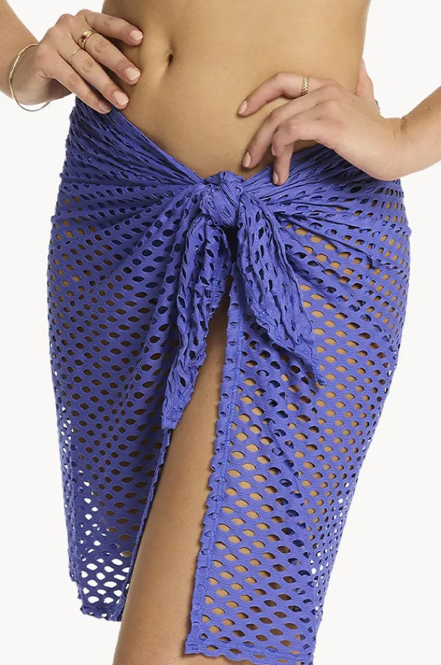 Women Sea Level Castaway Mid Length Mesh Wrap