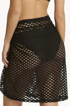 Women Sea Level Castaway Mid Length Mesh Wrap