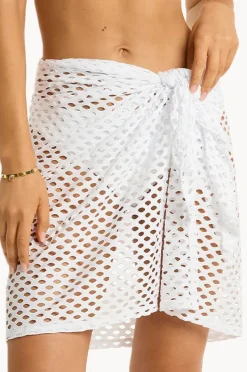 Women Sea Level Castaway Mid Length Mesh Wrap